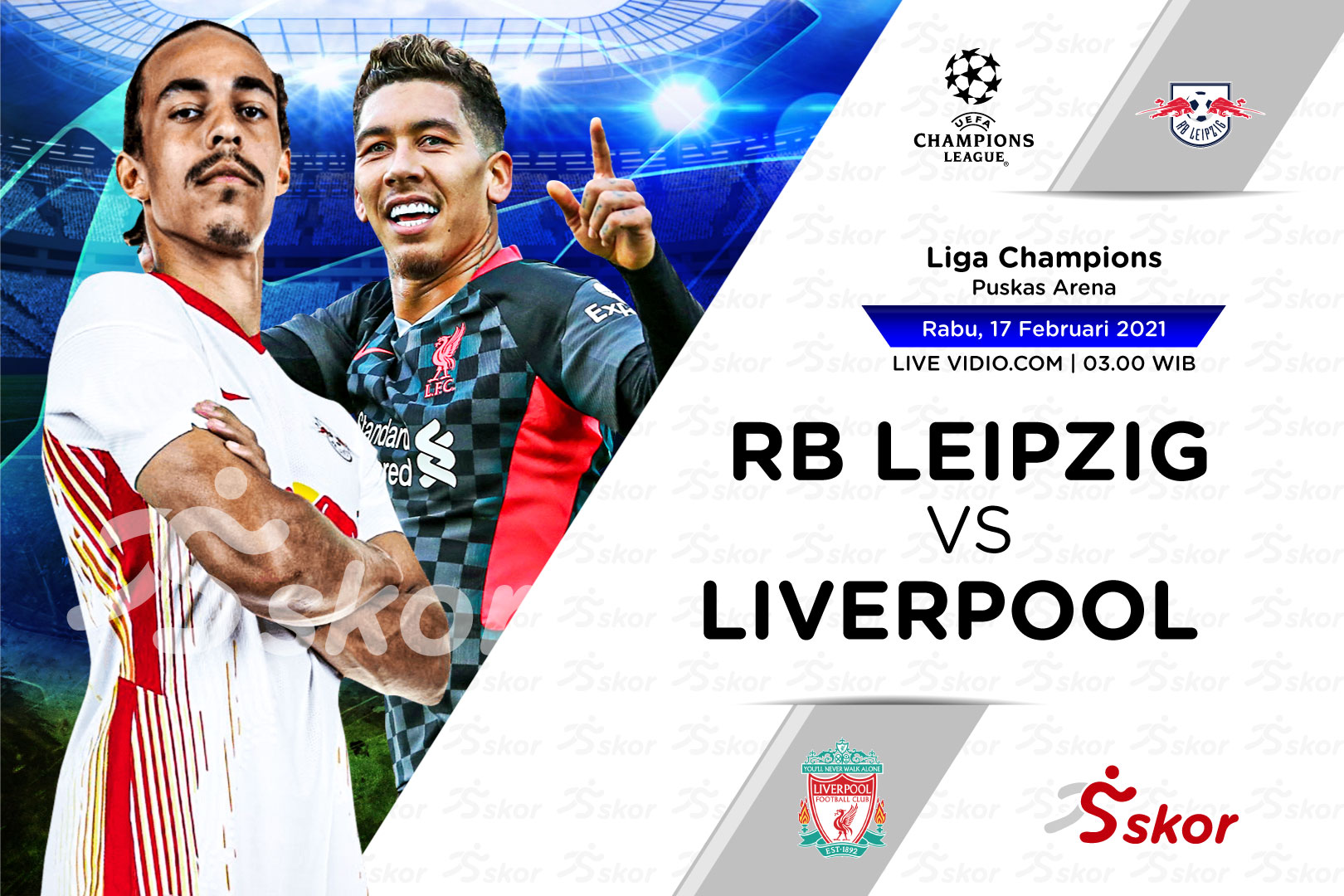 Link Live Streaming RB Leipzig vs Liverpool di Liga Champions