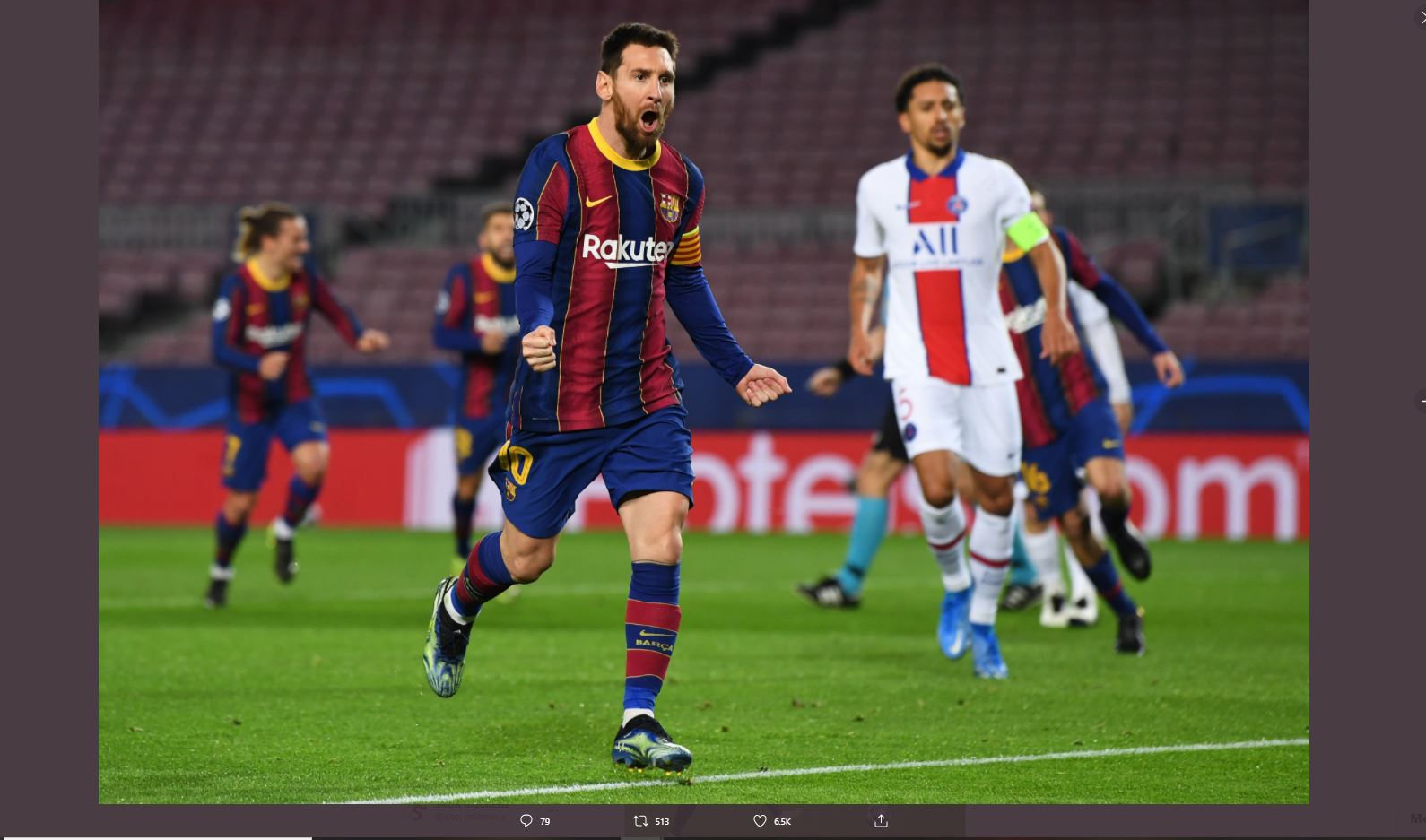 Barcelona vs PSG: Lionel Messi Samai Rekor Legenda Real Madrid