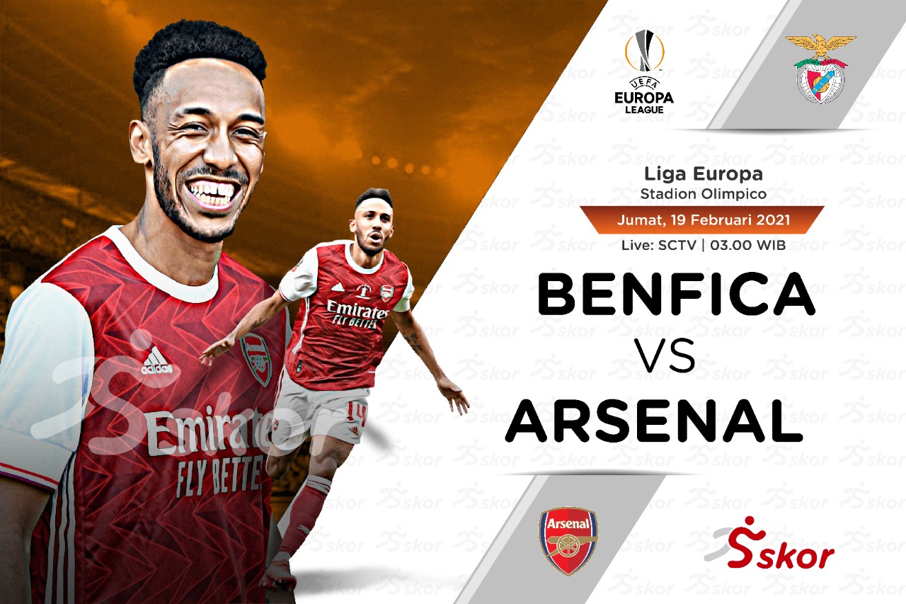 Link Live Streaming Liga Europa: Benfica vs Arsenal
