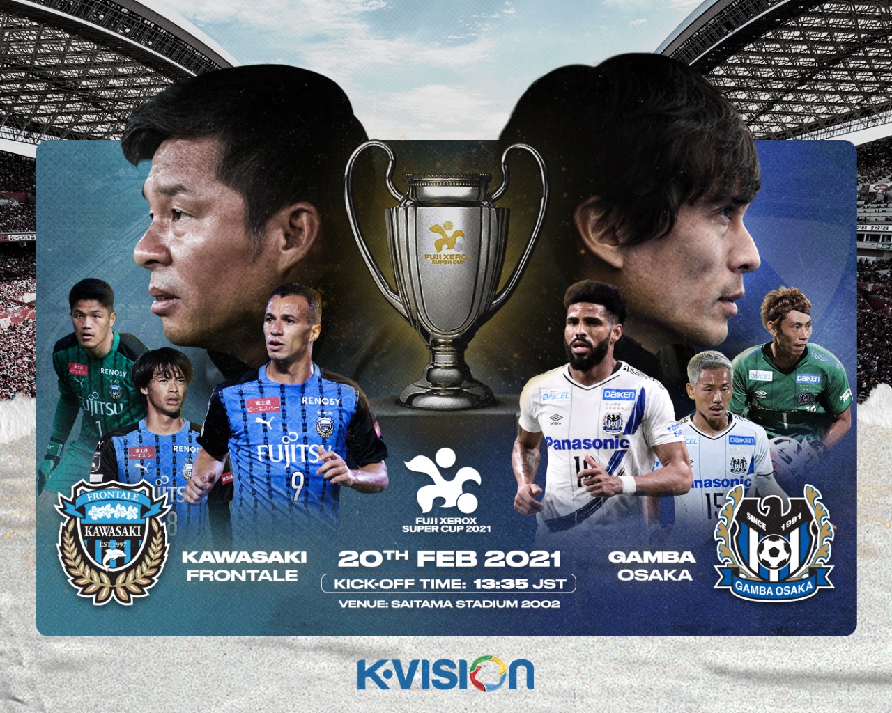 Piala Super Jepang, K-Vision Siarkan Langsung Laga Kawasaki Frontale vs Gamba Osaka