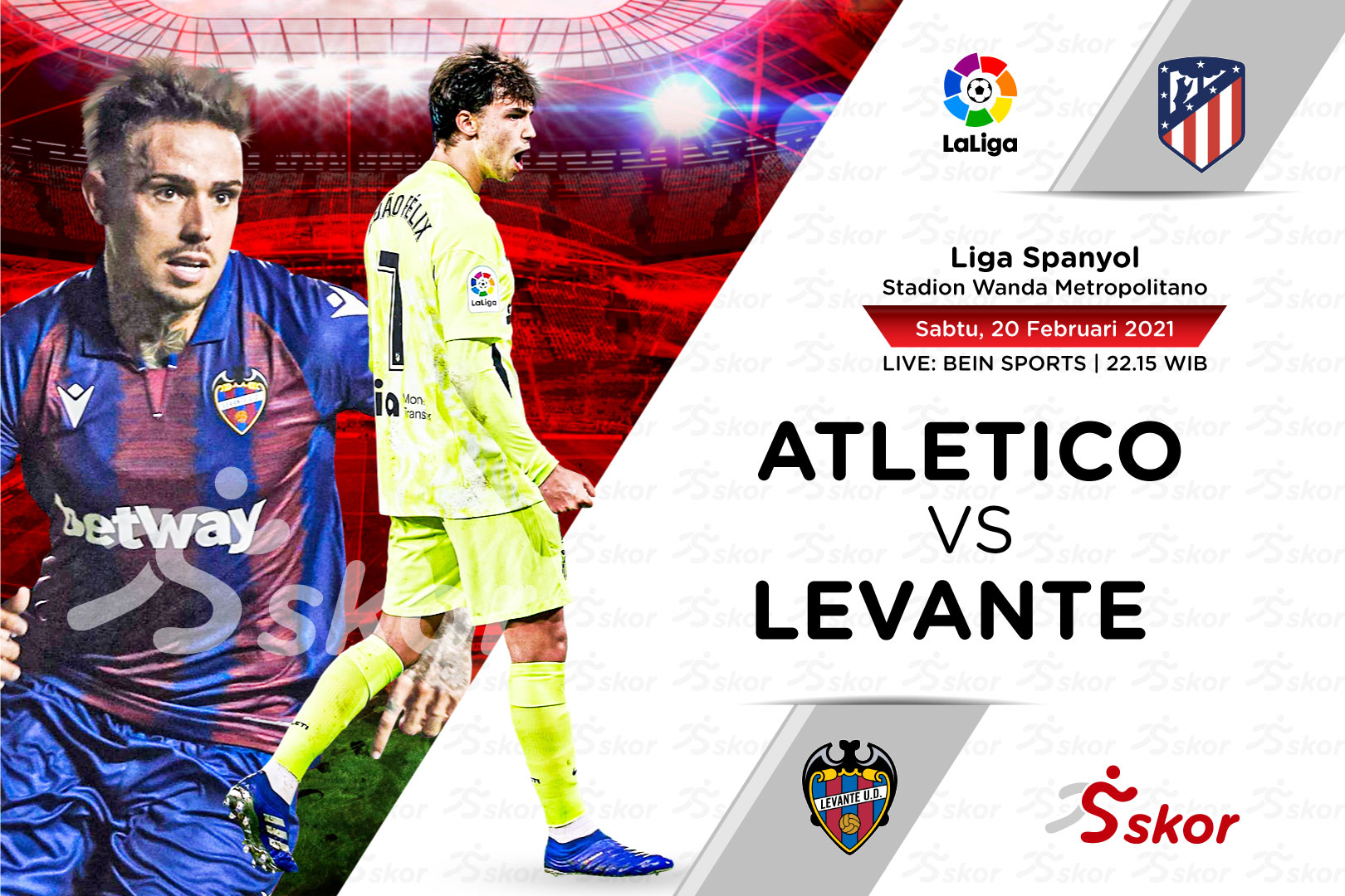 Link Live Streaming Atletico Madrid vs Levante di Liga Spanyol