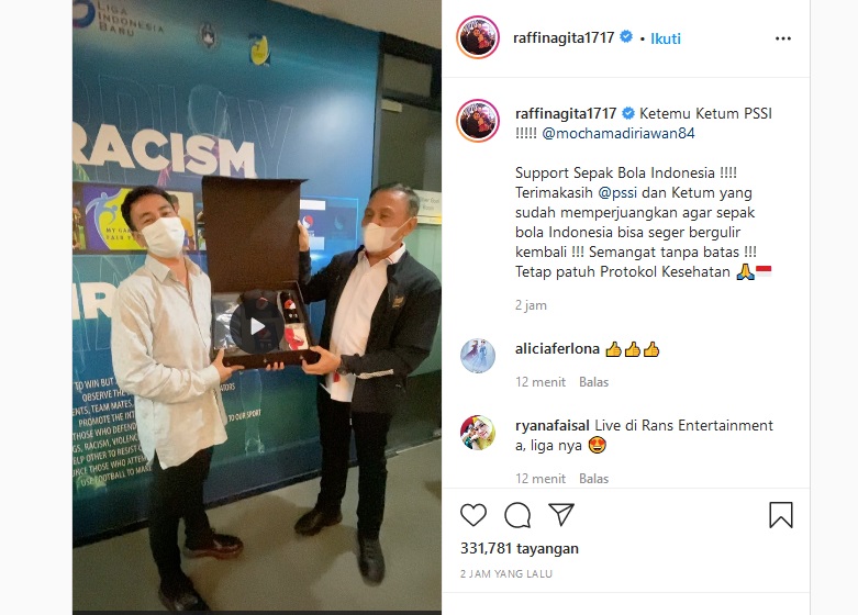 Bertemu PSSI, Raffi Ahmad Siapkan Kejutan untuk Pencinta Sepak Bola Indonesia
