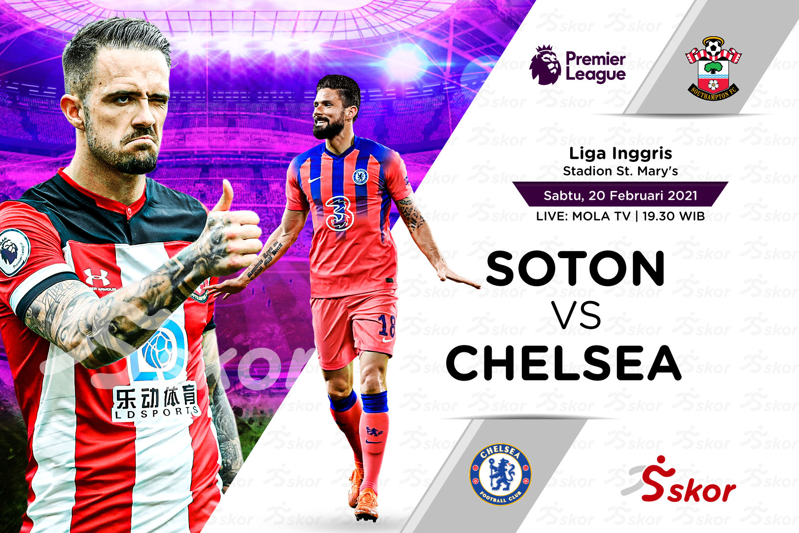 Link Live Streaming Southampton vs Chelsea di Liga Inggris
