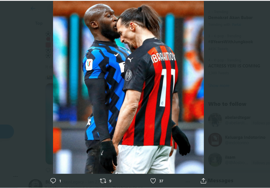Lewat Media Sosial, Romelu Lukaku Minta Zlatan Ibrahimovic Menyembah kepada Dirinya