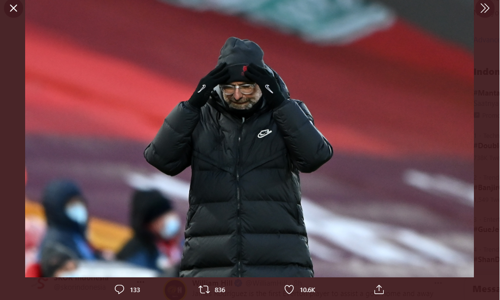 Jurgen Klopp Berterima Kasih kepada VAR  setelah Liverpool Imbang lawan Newcastle
