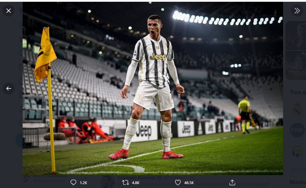 VIDEO: Melihat Kembali Gol Free Kick Perdana Cristiano Ronaldo di Juventus
