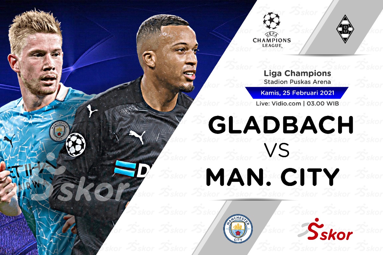 Link Live Streaming Monchengladbach vs Man City di Liga Champions