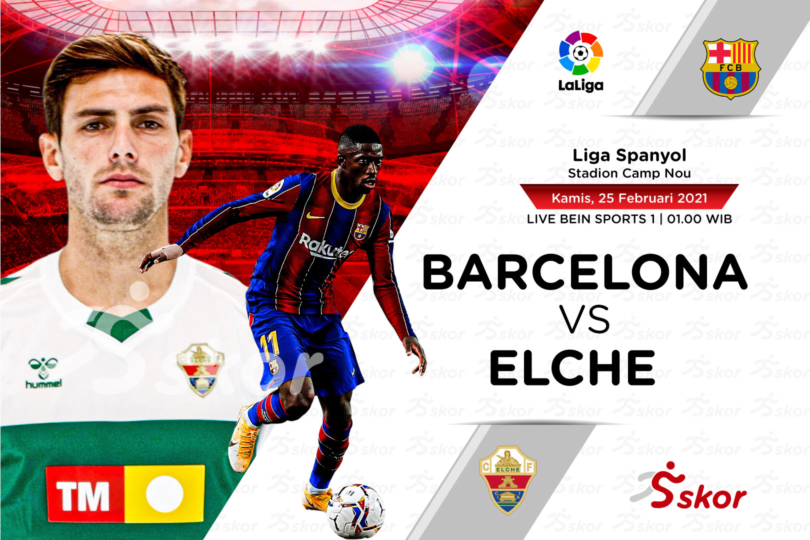 Link Live Streaming Barcelona vs Elche di Liga Spanyol