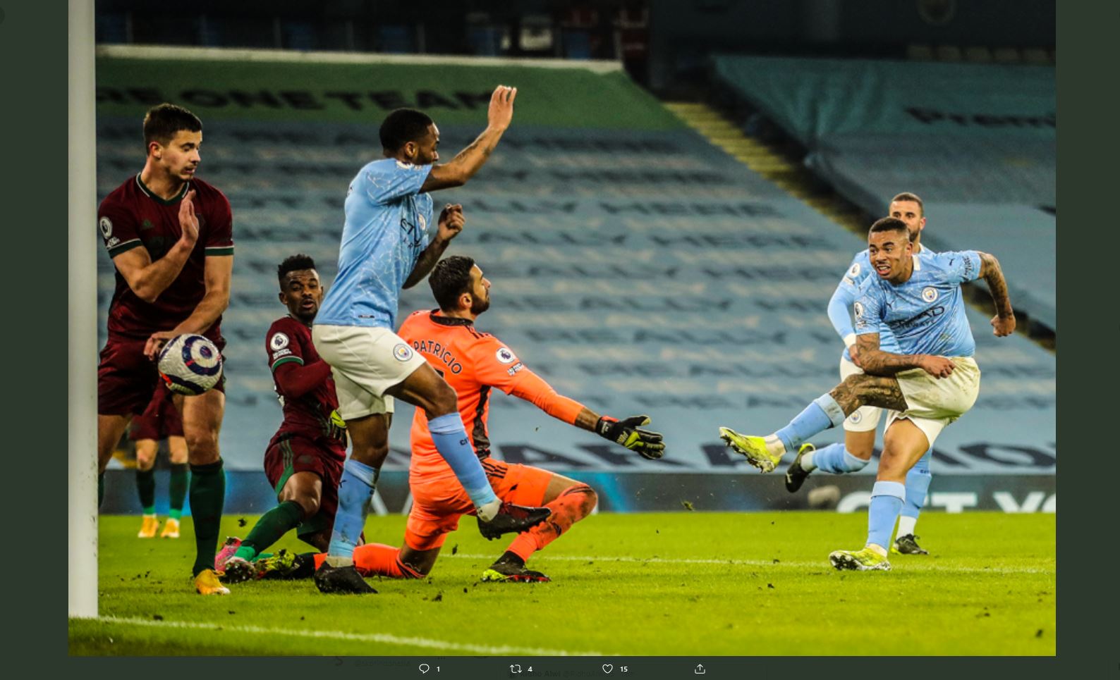 Hasil Manchester City vs Wolverhampton: The Citizens Tak Terbendung