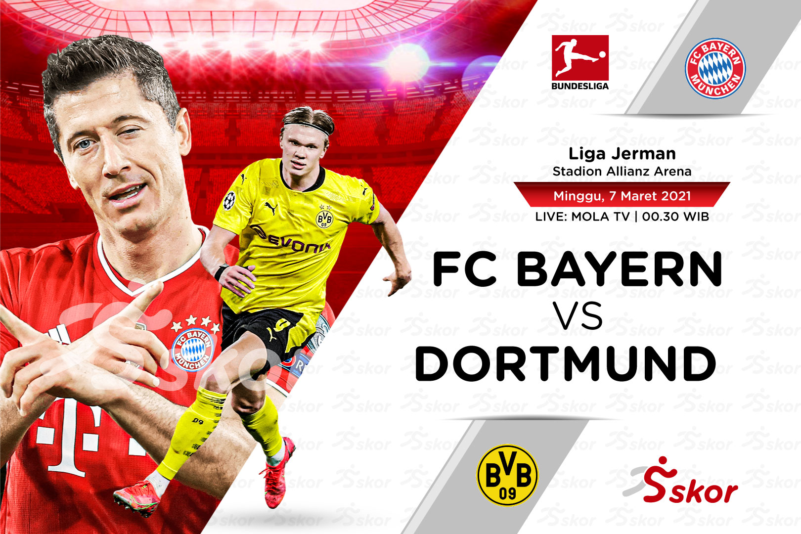 Link Live Streaming Bayern Munchen vs Borussia Dortmund di Liga Jerman
