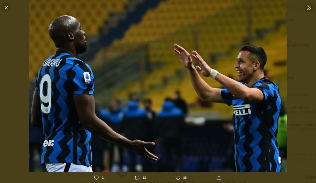 Hasil Parma vs Inter Milan: Alexis Sanchez Borong 2 Gol, I Nerazzurri Kokoh di Puncak