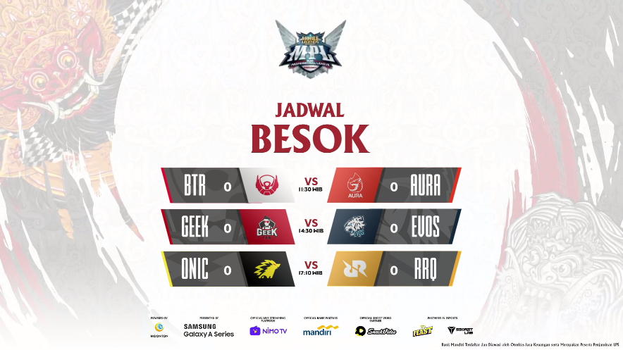 Jadwal Pertandingan Hari Kedua MPL ID Season 7 Pekan Kedua: Duel Sengit RRQ Hoshi vs Onic Esports