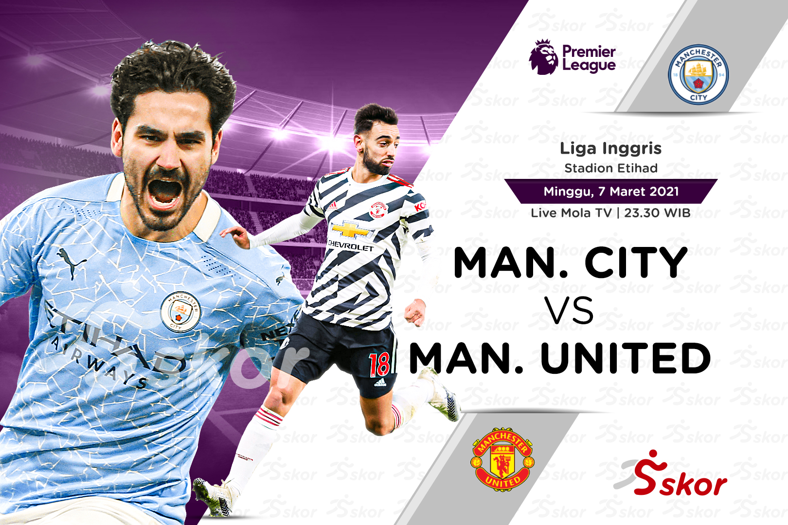 Link Live Streaming Manchester City vs Manchester United di Liga Inggris