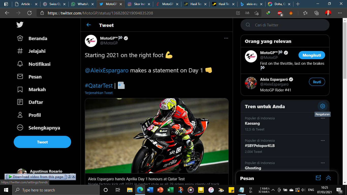 Aleix Espargaro Tak Terobsesi Hasil di MotoGP Spanyol 2021