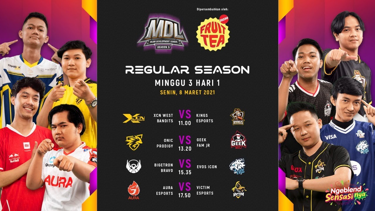 Jadwal Pertandingan Hari Pertama MDL ID Season 3 Pekan Ketiga