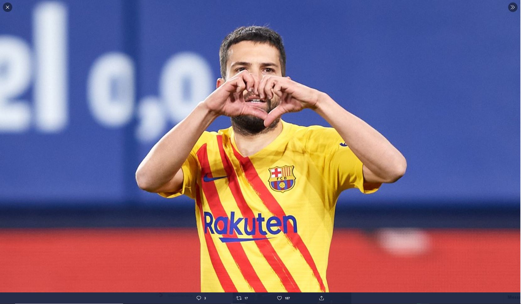 Jordi Alba Berharap Barcelona vs Celta Vigo Bukan Laga Terakhir Lionel Messi di Camp Nou