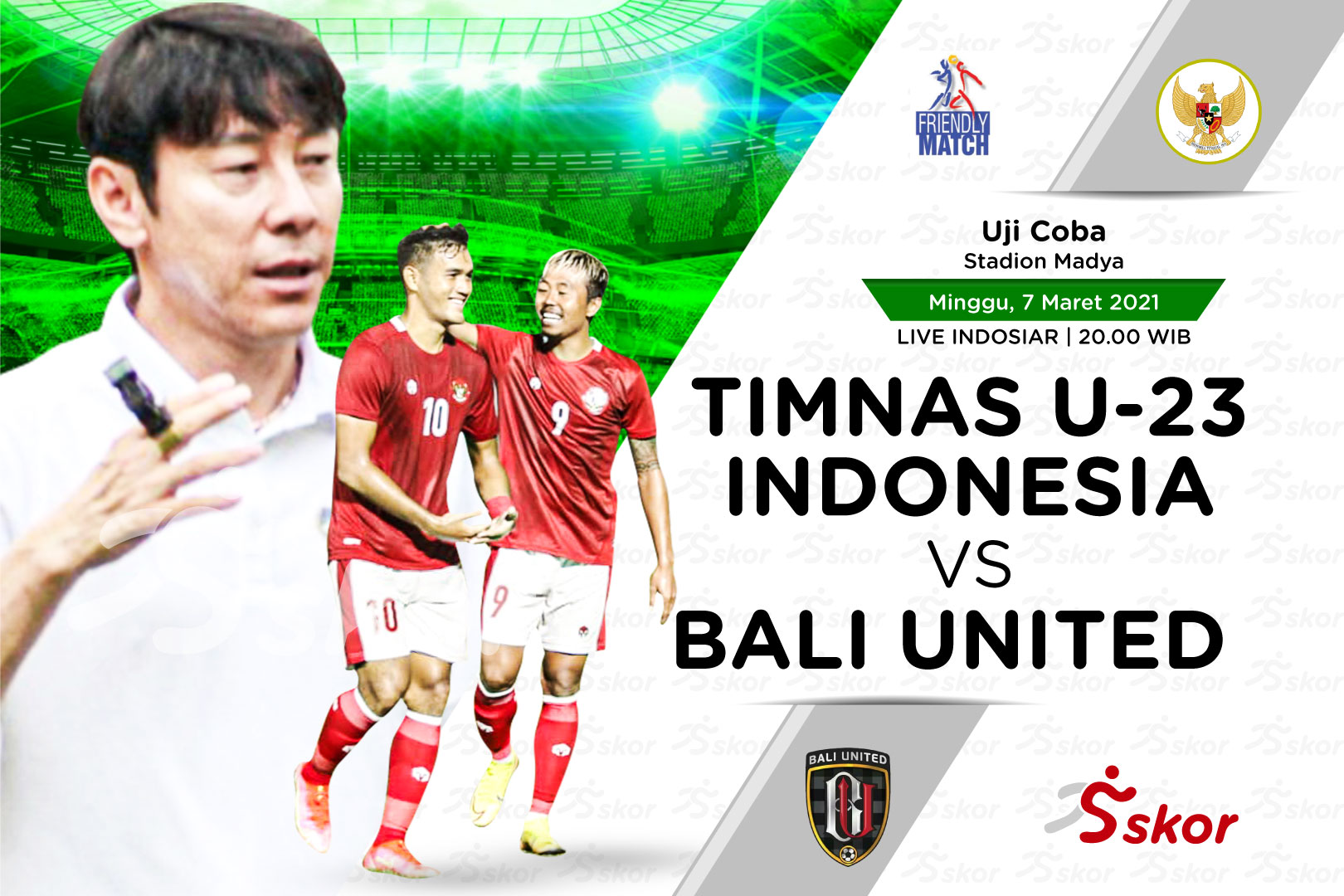 Link Live Streaming Timnas U-23 Indonesia vs Bali United, Uji Coba Terakhir Garuda Muda