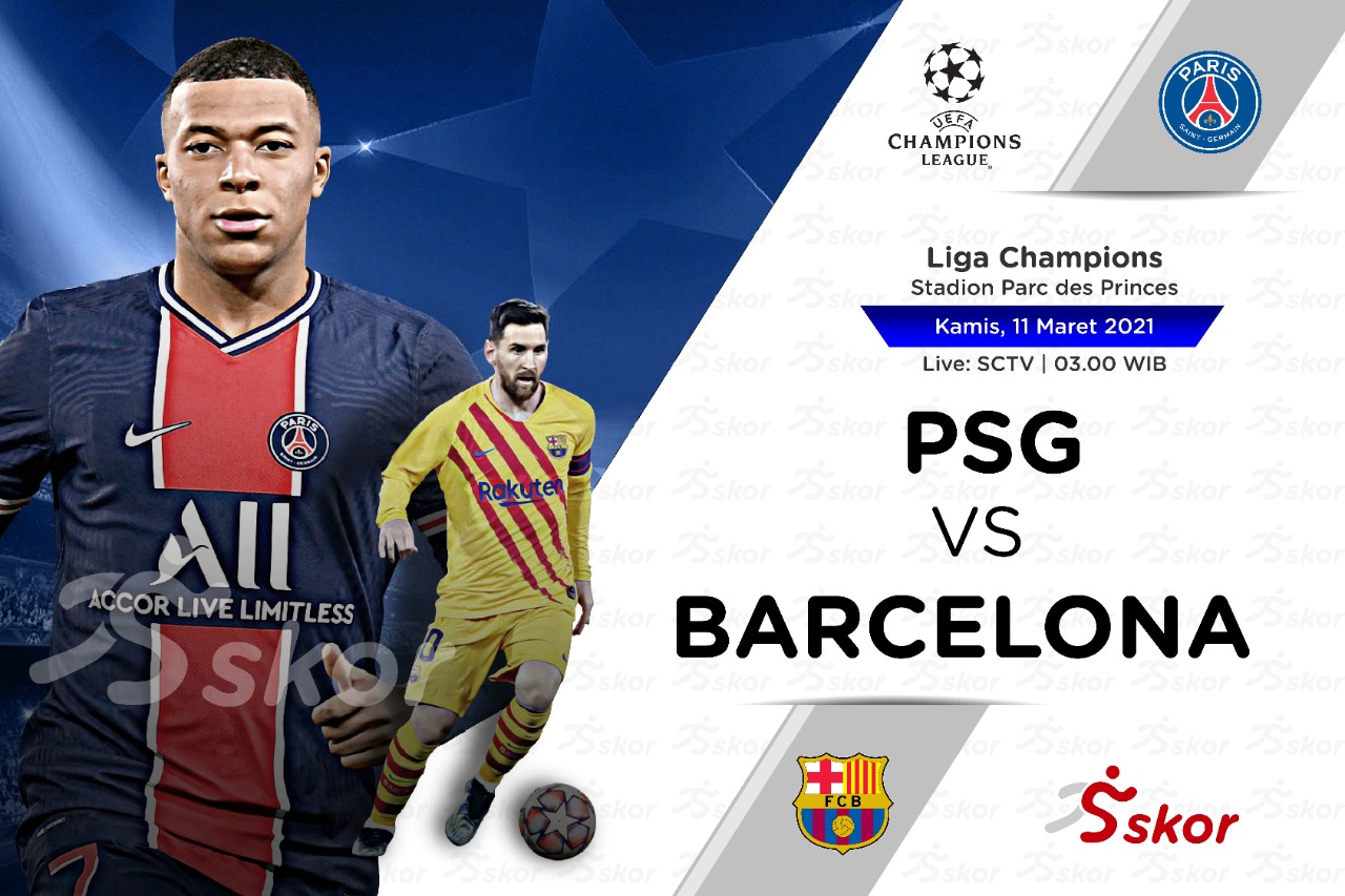 Link Live Streaming Liga Champions: PSG vs Barcelona