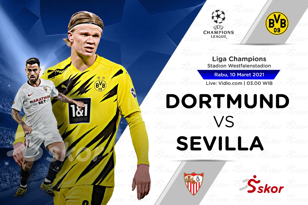 Link Live Streaming Liga Champions: Borussia Dortmund vs Sevilla