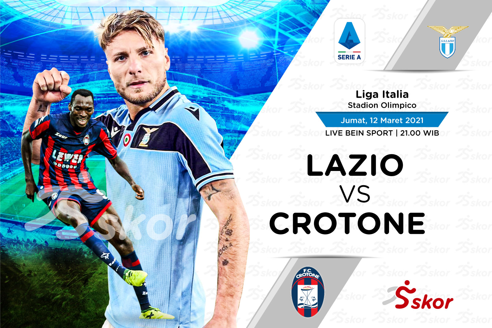 Link Live Streaming Lazio vs Crotone di Liga Italia