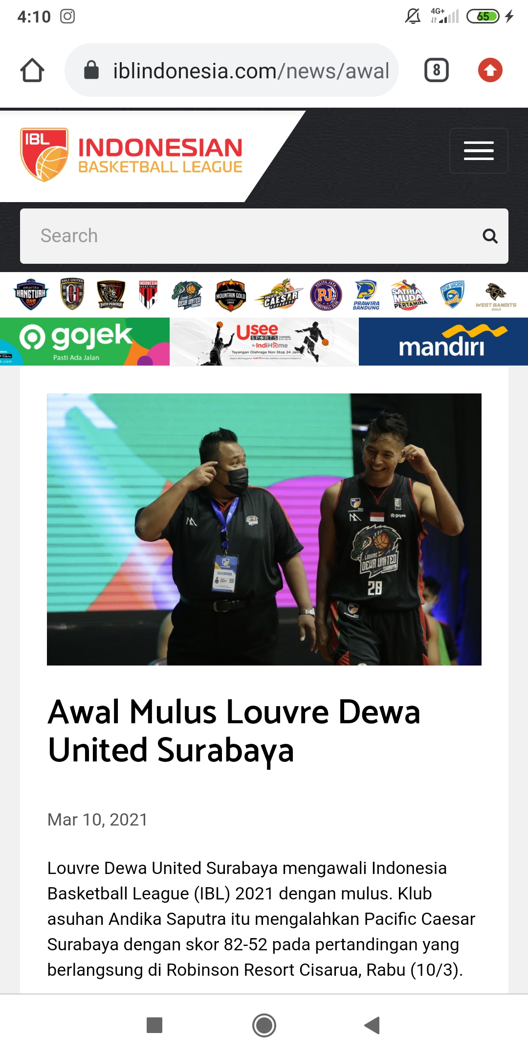 Target Juara IBL 2021, Dewa United Surabaya Siap Perbaiki Skuad dan Berburu Pemain