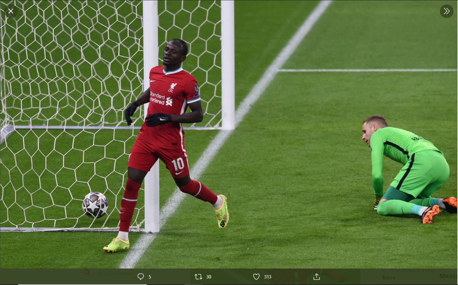 Hasil Liverpool vs RB Leipzig: Sadio Mane dan Mo Salah Bawa The Reds Melaju ke 8 Besar