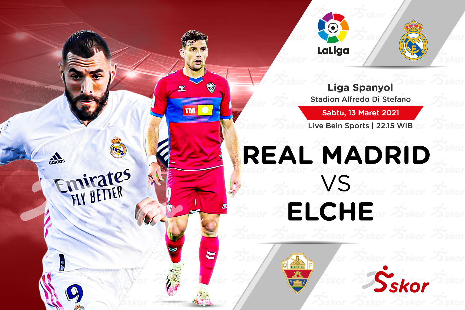Link Live Streaming Real Madrid vs Elche di Liga Spanyol