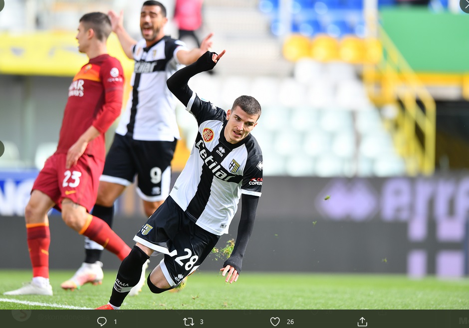 Hasil Liga Italia Parma vs AS Roma: I Giallorossi Takluk 0-2