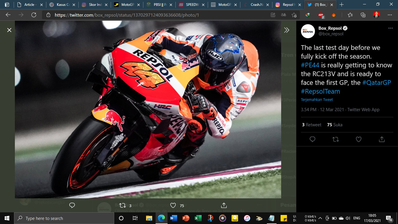 MotoGP Qatar 2021: Pol Espargaro Dapat Kepercayaan Penuh dari Repsol Honda