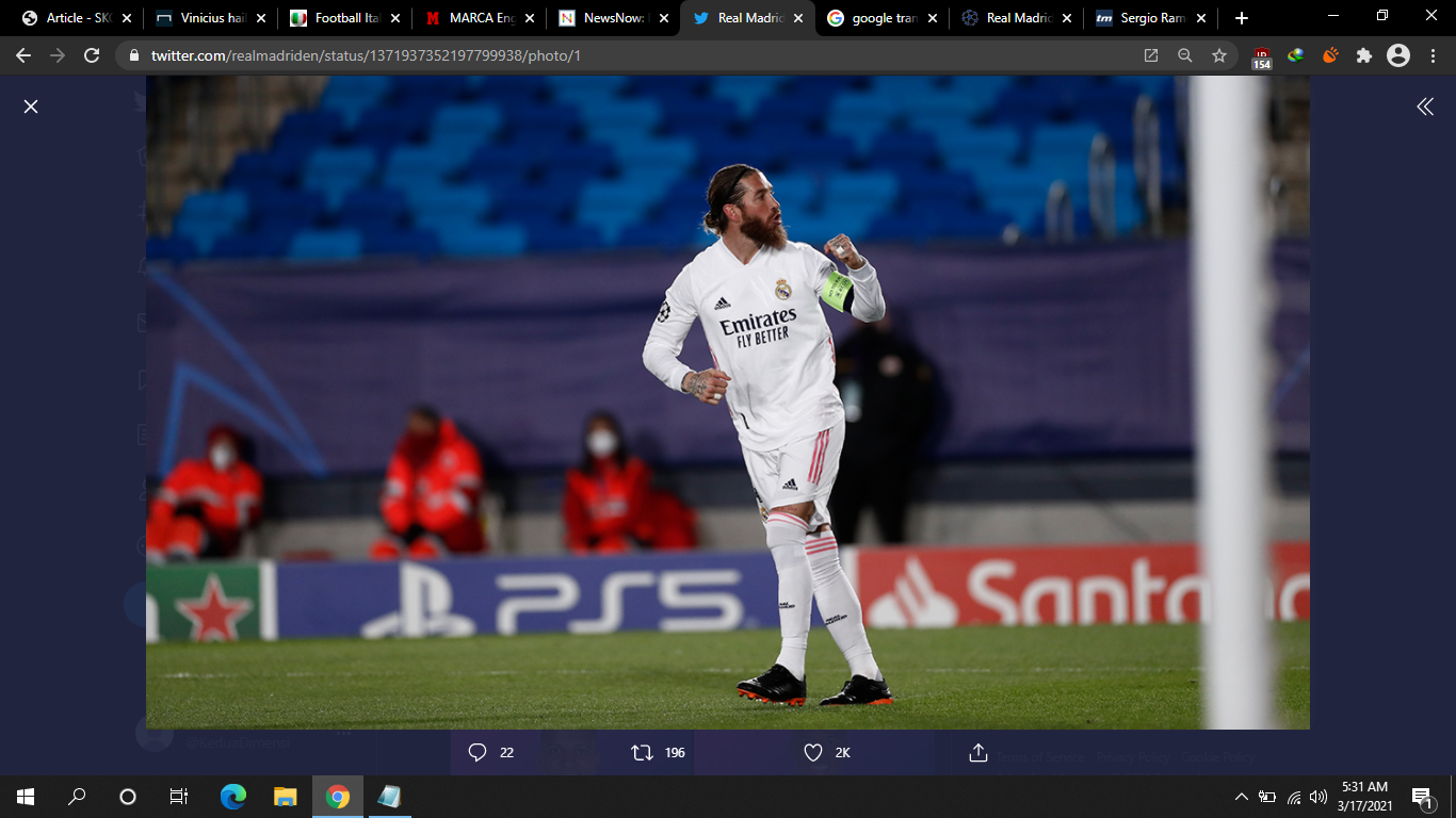 Real Madrid vs Atalanta: Sergio Ramos Dekati Rekor Roberto Carlos