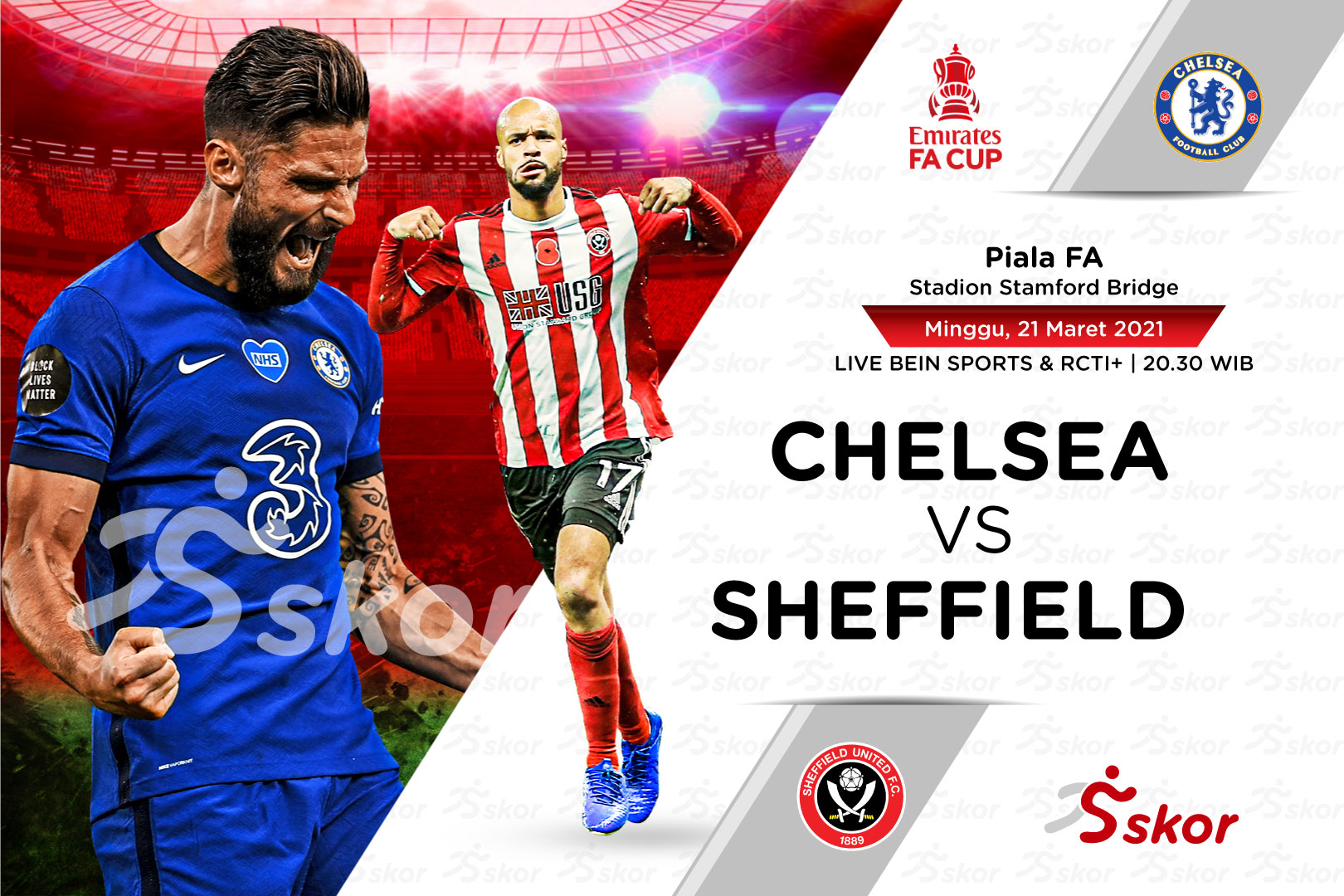 Link Live Streaming Chelsea vs Sheffield United di Piala FA