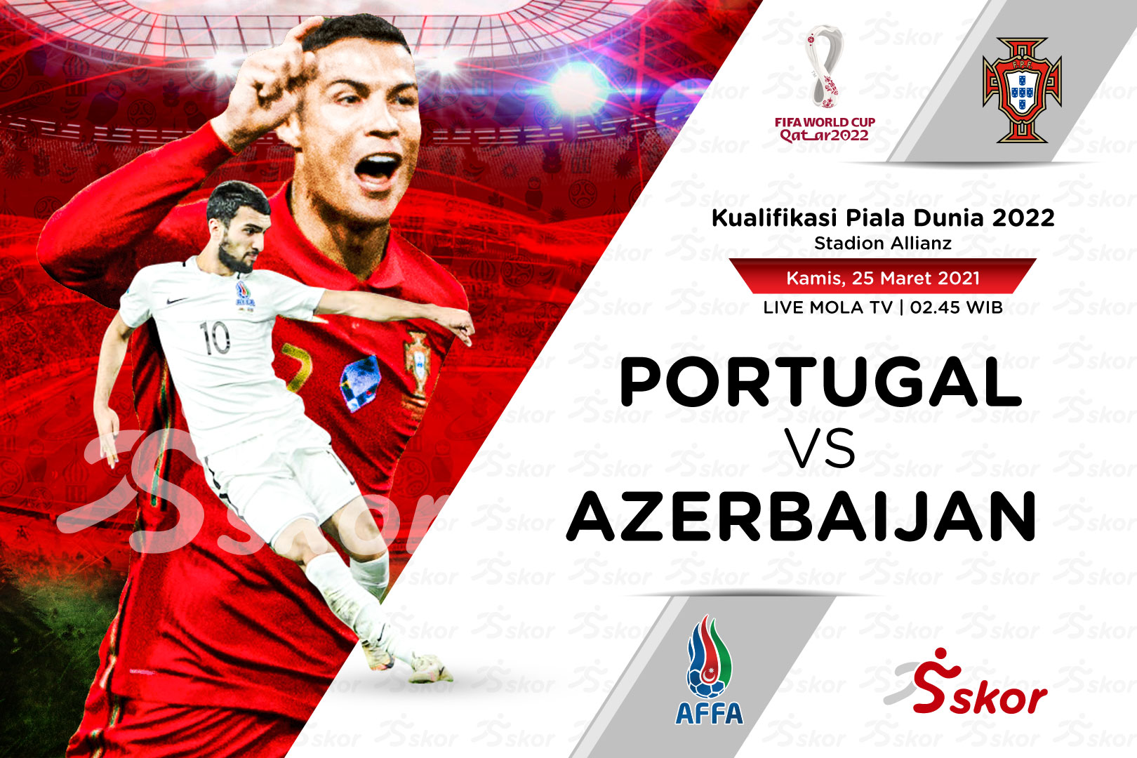 Prediksi Portugal vs Azerbaijan: Laga Mudah Cristiano Ronaldo dan Kolega?