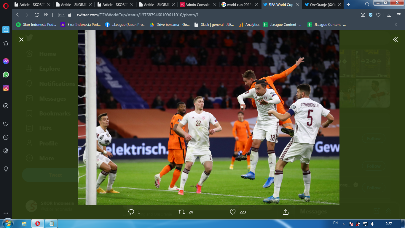 Hasil Belanda vs Latvia: 37 Tembakan Bawa Tim Oranye Raih 3 Poin Perdana