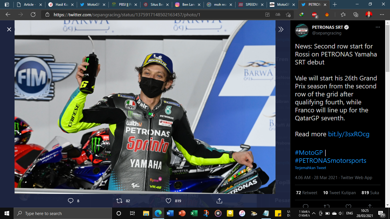 Valentino Rossi Akui Pernah Buat Surat Cinta untuk Yamaha