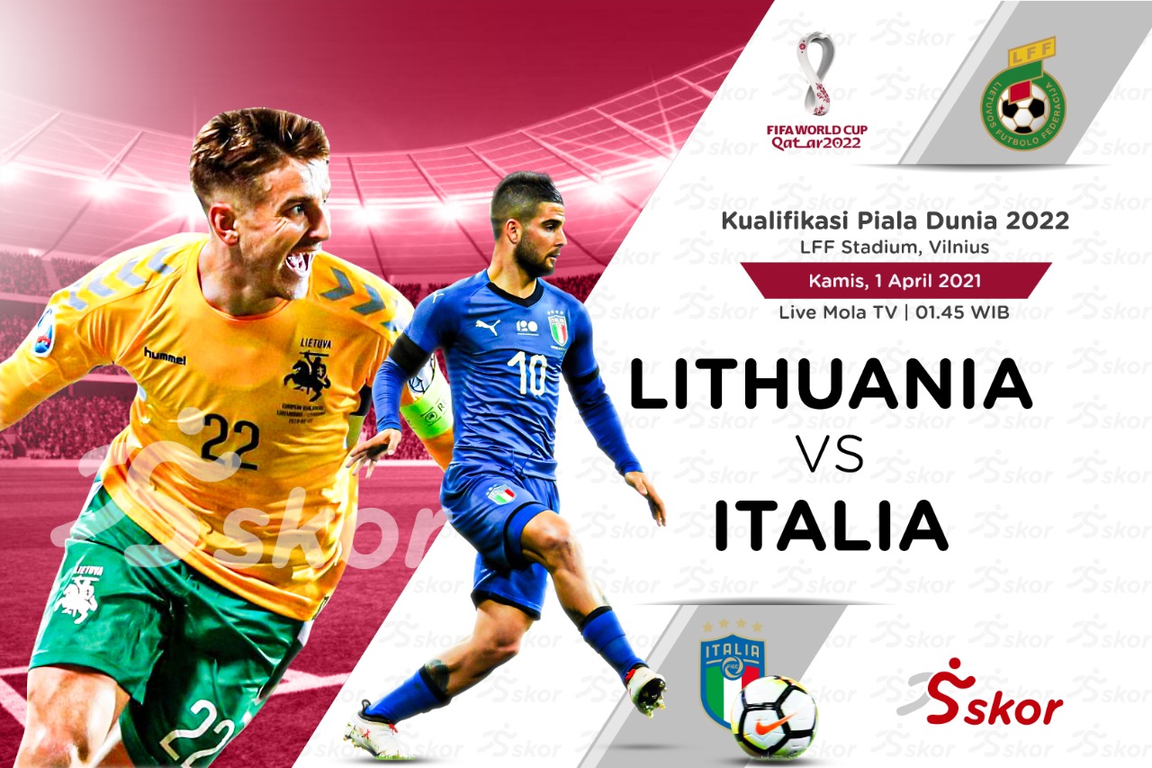 Link Live Streaming Kualifikasi Piala Dunia 2022: Lithuania vs Italia