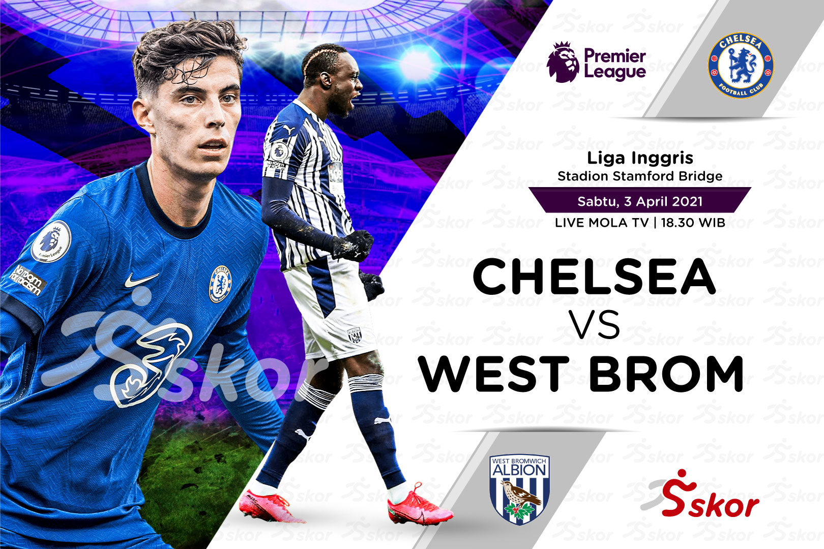 Link Live Streaming Chelsea vs West Brom di Liga Inggris