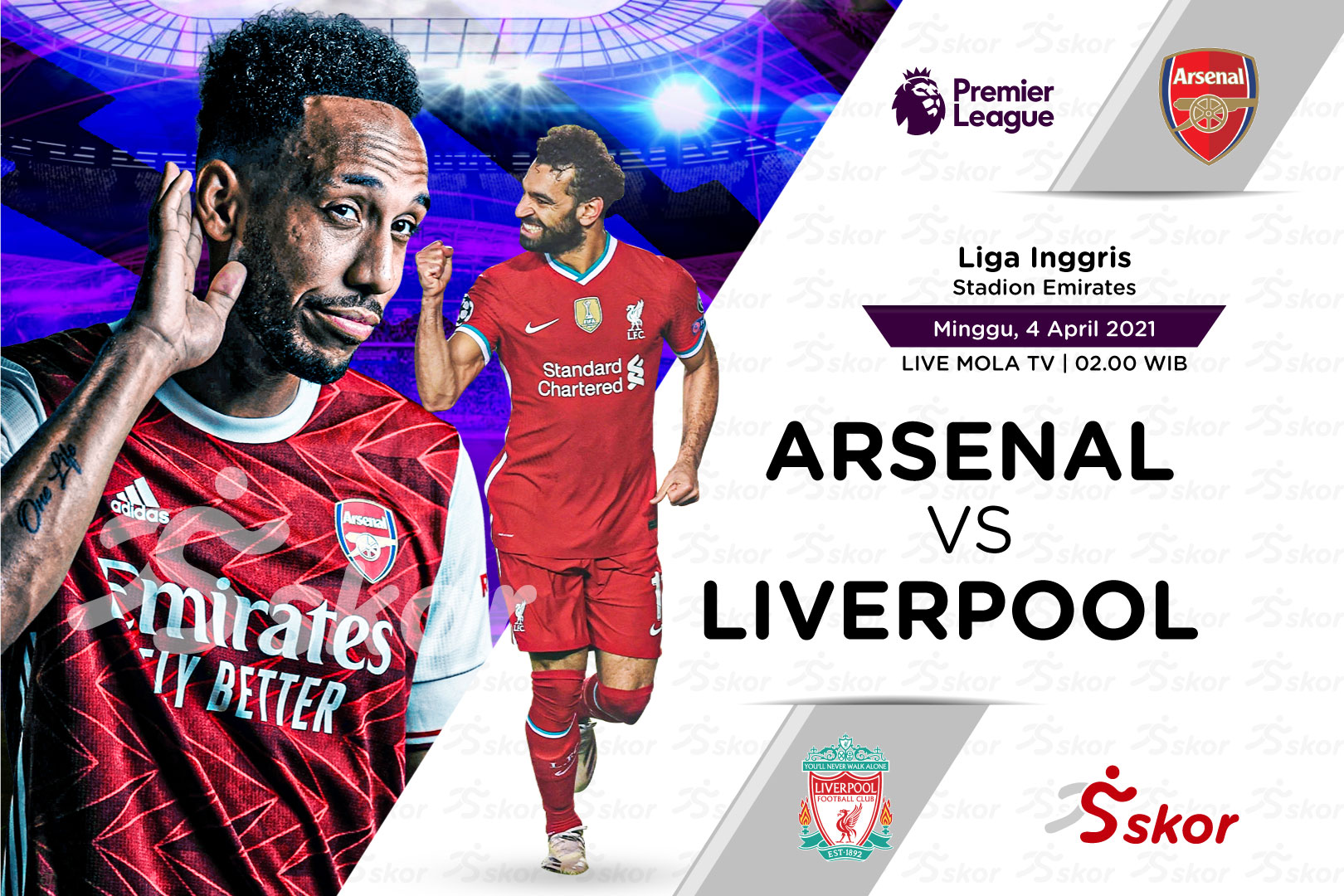 Link Live Streaming Liga Inggris: Arsenal vs Liverpool 