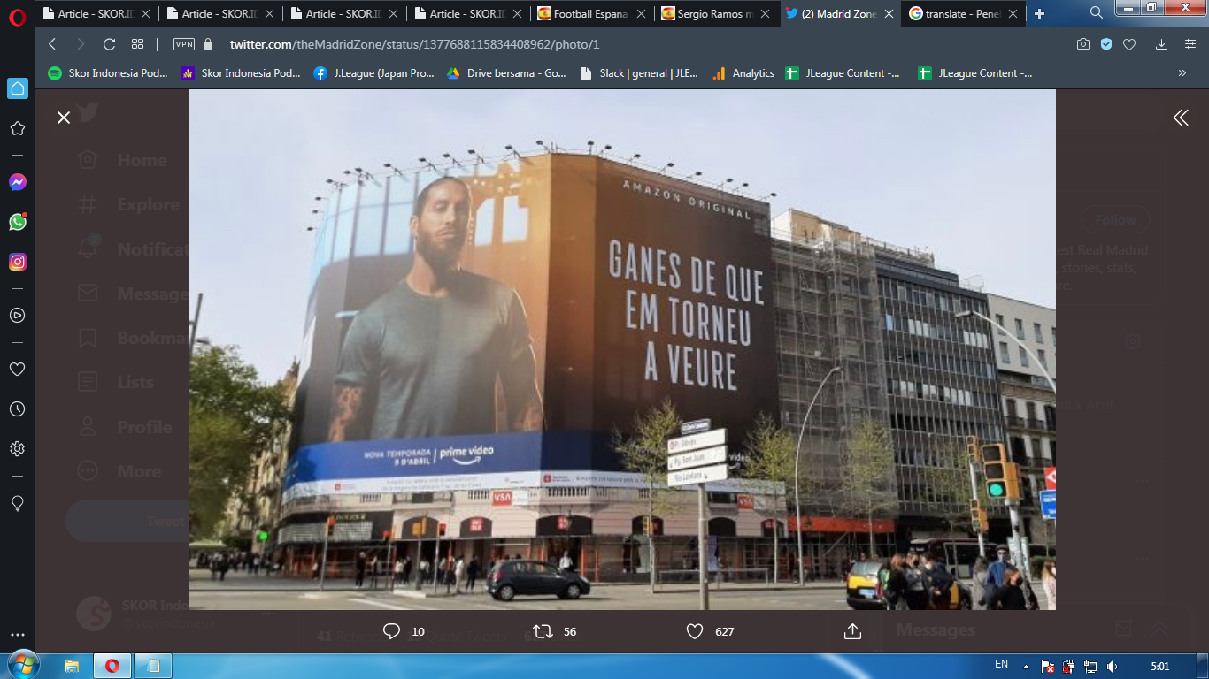 Tiru Presiden Barcelona, Sergio Ramos Salah Gramatika Bahasa di Catalunya