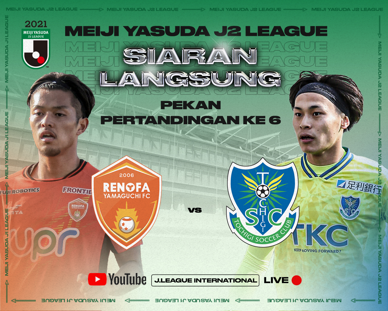 Tonton Gratis J2 League: Renofa Yamaguchi vs Tochigi - Duel Papan Tengah