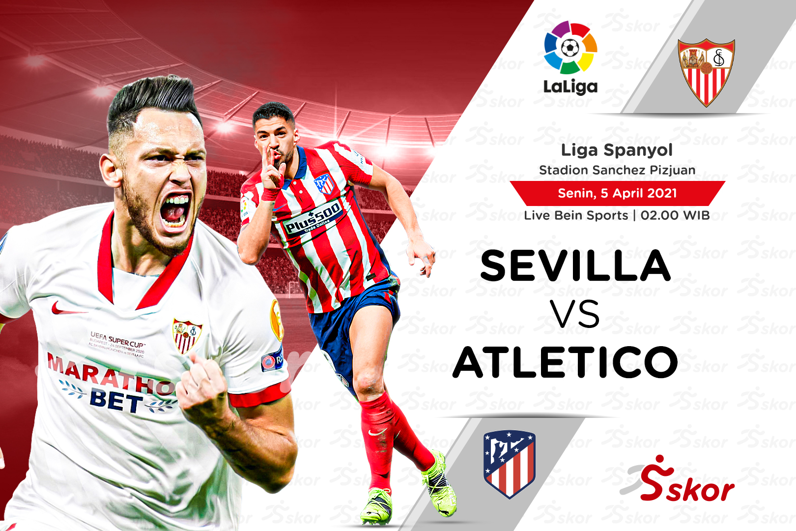 Link Live Streaming Sevilla vs Atletico Madrid di Liga Spanyol