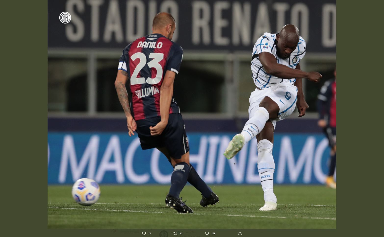 Hasil Bologna vs Inter Milan: Gol Lukaku Mantapkan I Nerazzurri di Puncak Klasemen