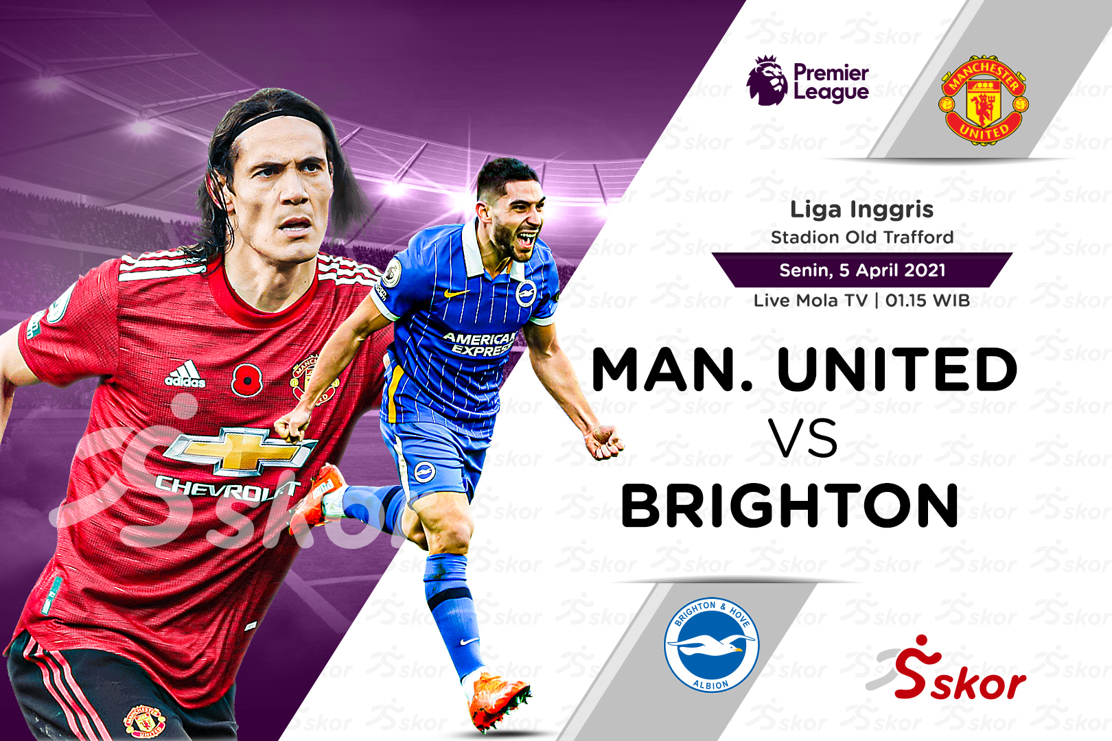 Link Live Streaming Liga Inggris: Manchester United vs Brighton