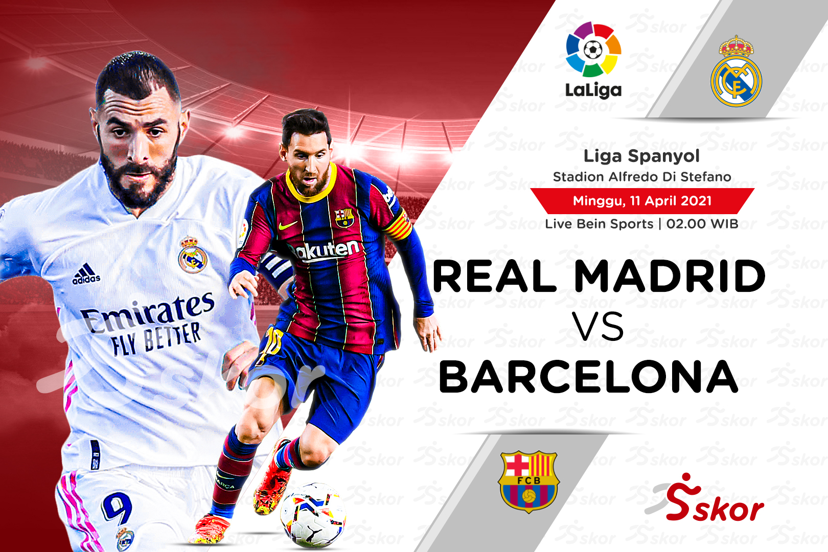 Link Live Streaming Liga Spanyol: Real Madrid vs Barcelona