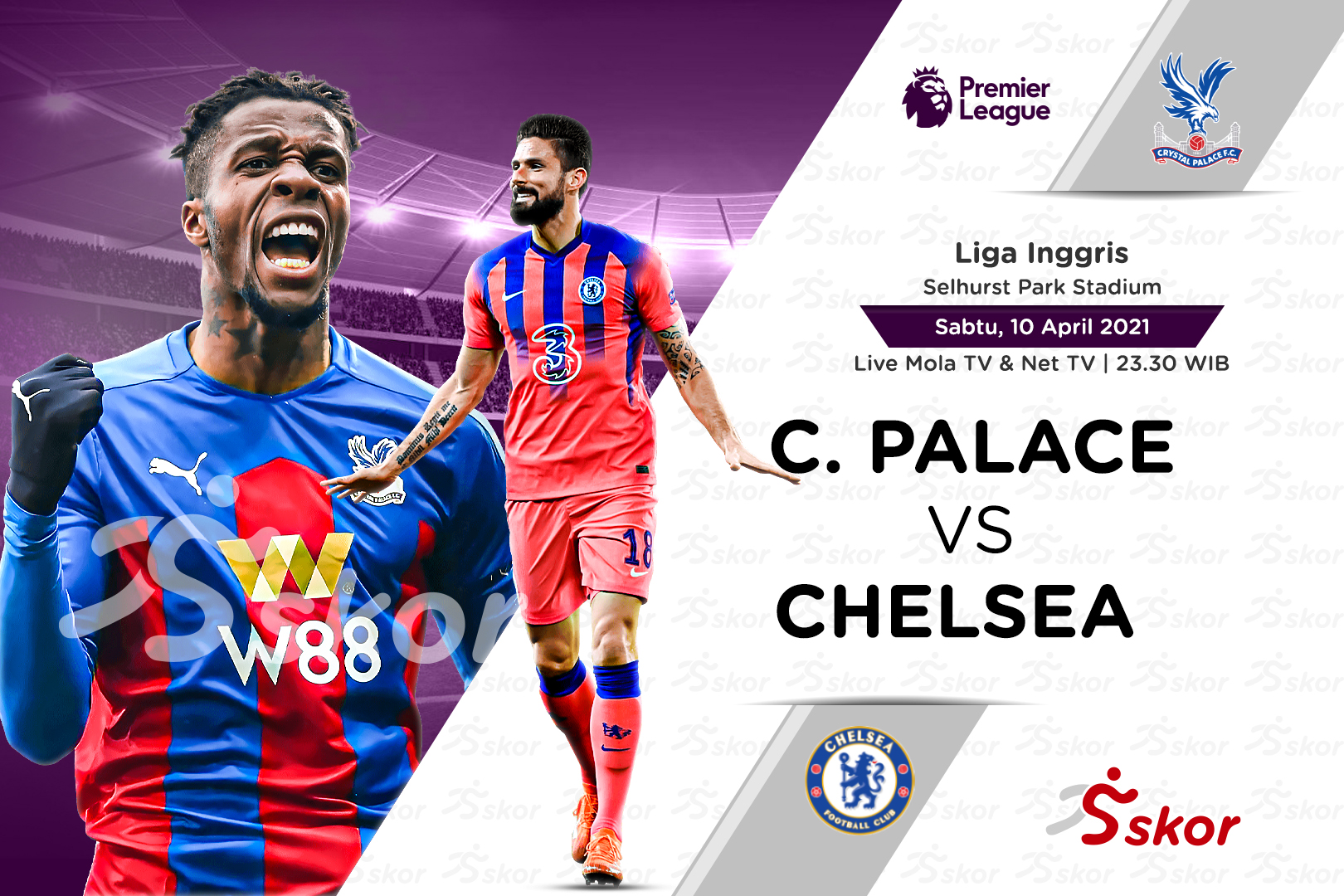 Link Live Streaming Crystal Palace vs Chelsea di Liga Inggris