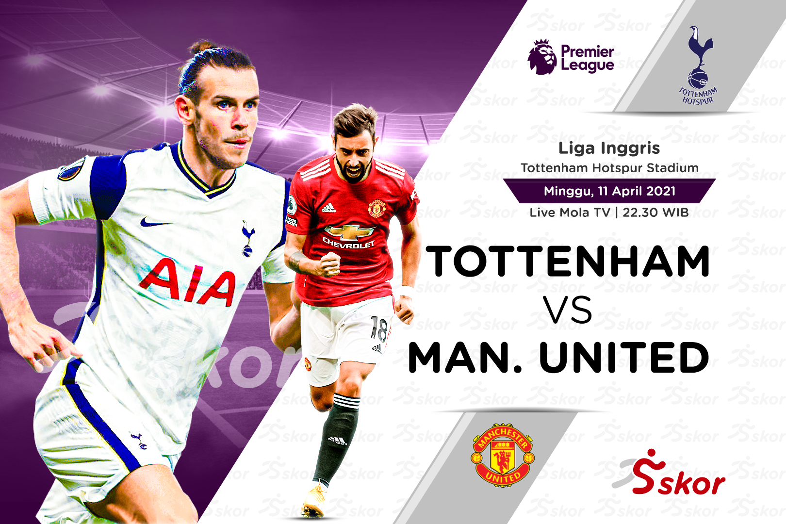 Link Live Streaming Liga Inggris: Tottenham Hotspur vs Manchester United