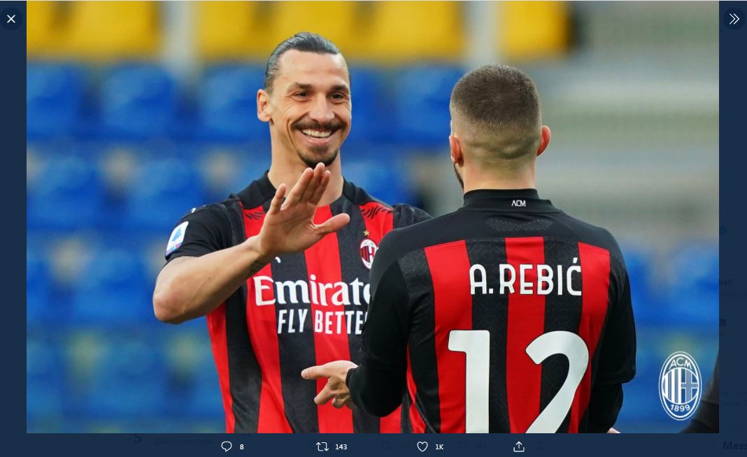 Hasil Parma vs AC Milan: Main dengan 10 Pemain, Rossoneri Raih Kemenangan Penting