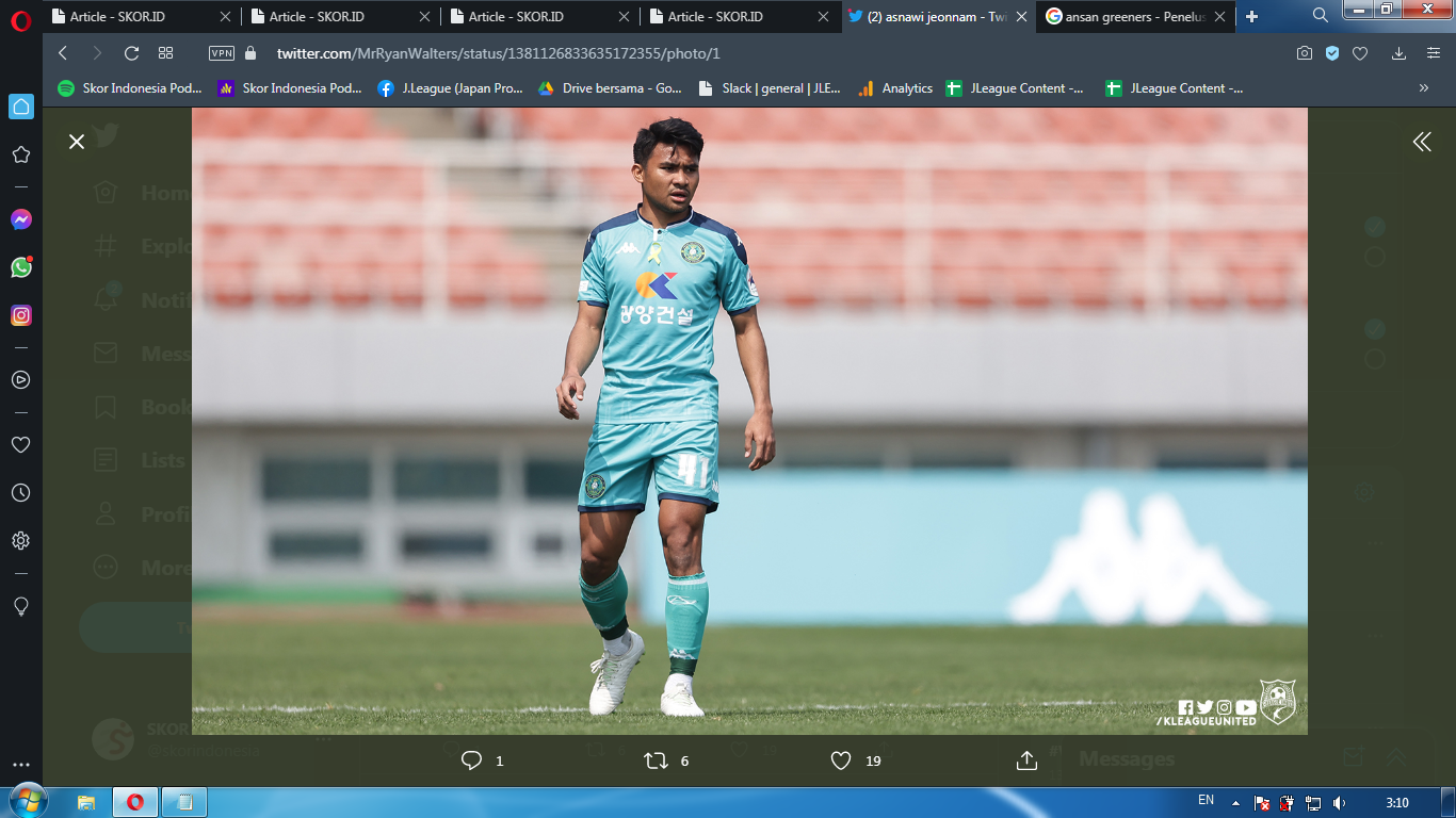 Starter Lagi di K-League 2, Asnawi Mangkualam Turun Sebagai Penyerang Sayap