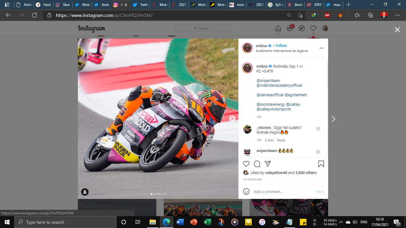 Hasil FP3 Moto3 GP Portugal 2021: Andrea Migno Puncaki Time Sheet, Andi Gilang Jeblok
