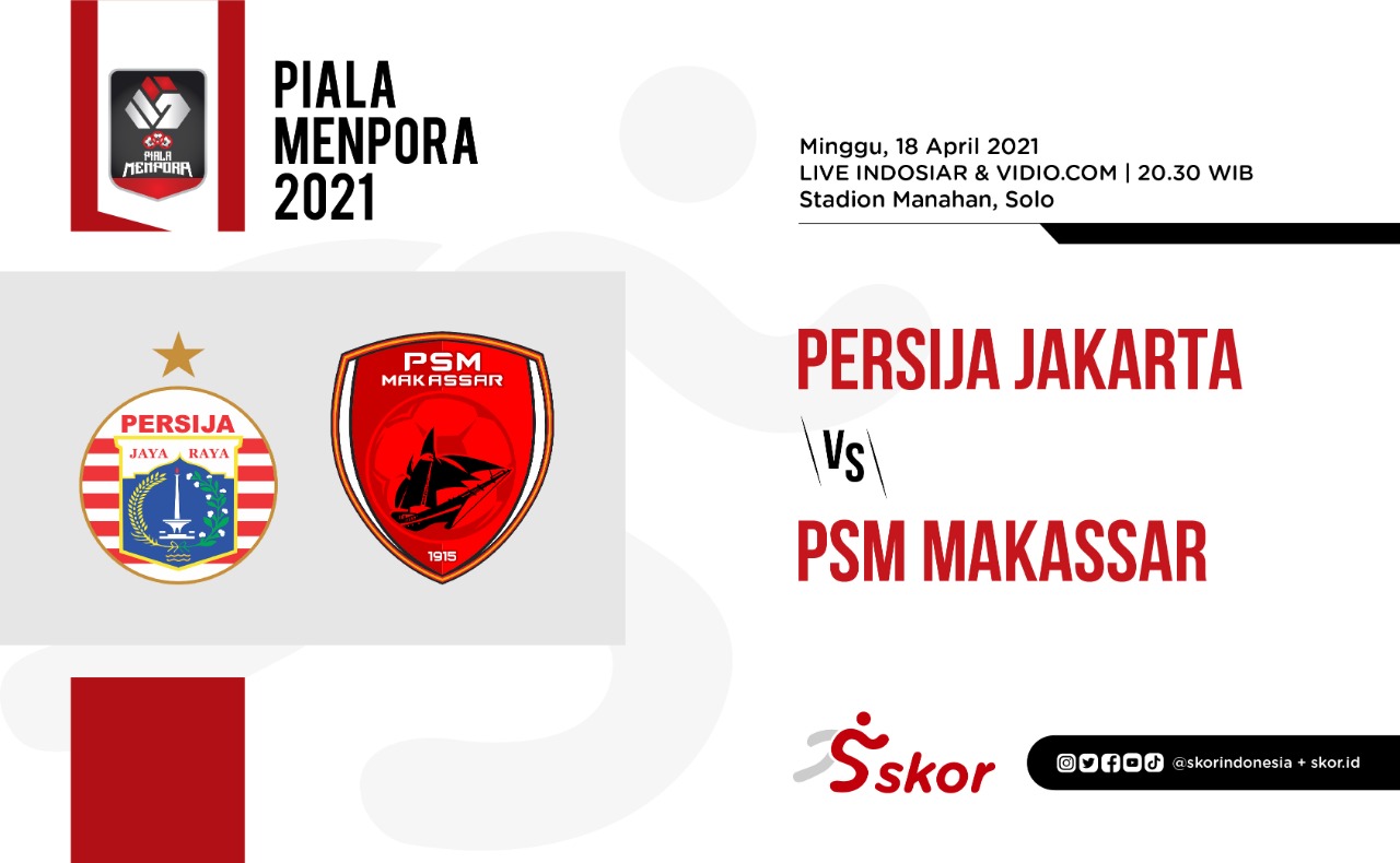 Link Live Streaming Piala Menpora 2021: Persija Jakarta vs PSM Makassar