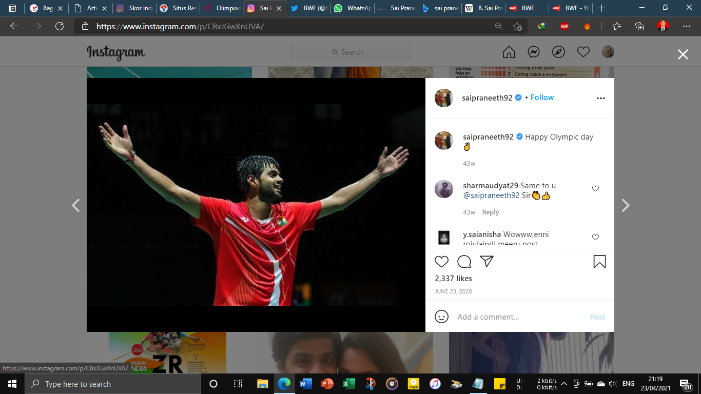 Mengenal Sai Praneeth, Pemain India Penakluk Lee Chong Wei